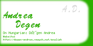 andrea degen business card